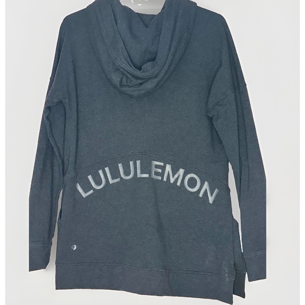 Lululemon Cut Above Hoodie Expression Side Slit Heathered Navy Blue 8